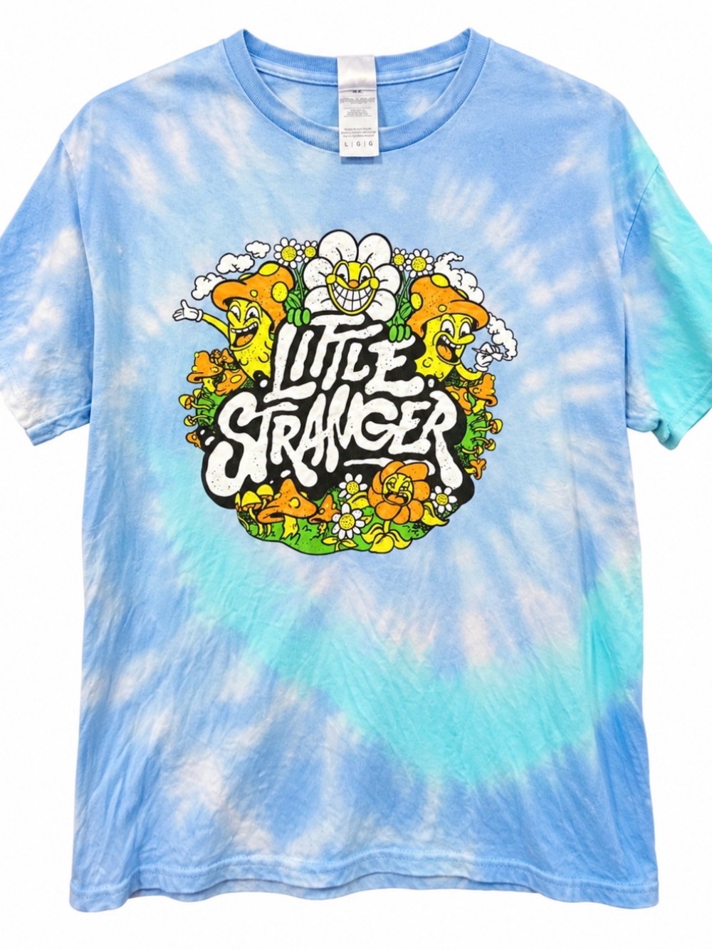 Little Stranger Yuri Flower Tie Dye Band Tee Blue Large Women’s Men’s Unisex